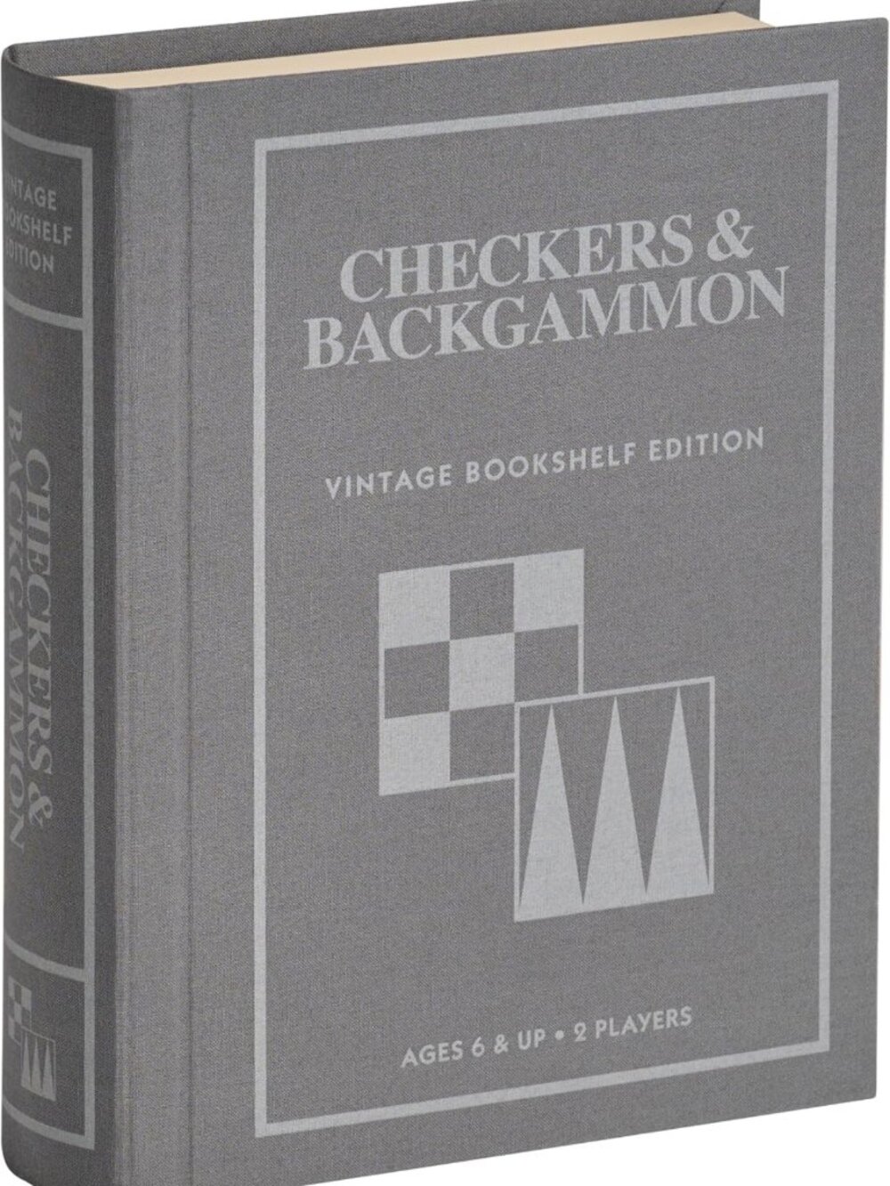 Vintage Checkers & Backgammon Game Set | Classic Bookshelf Edition, Fun Family